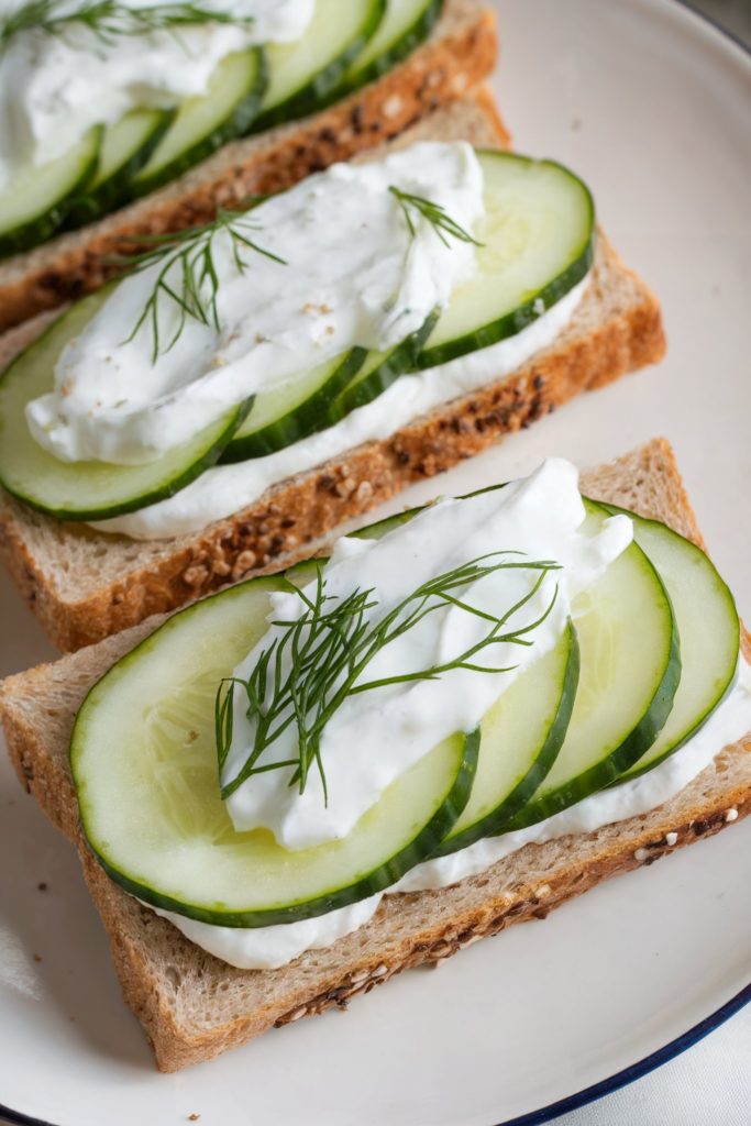 Cucumber and Yogurt Tea Sandwich