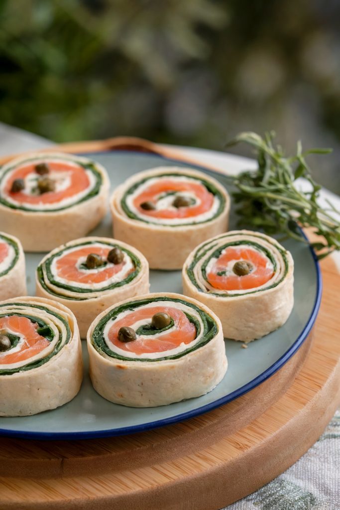 Smoked Salmon and Cream Cheese Pinwheels