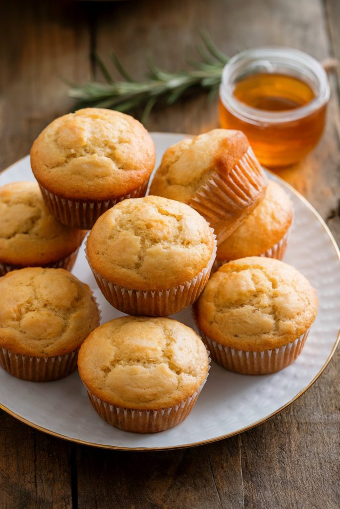 Citrus Rose Muffins With Orange Blossom Honey