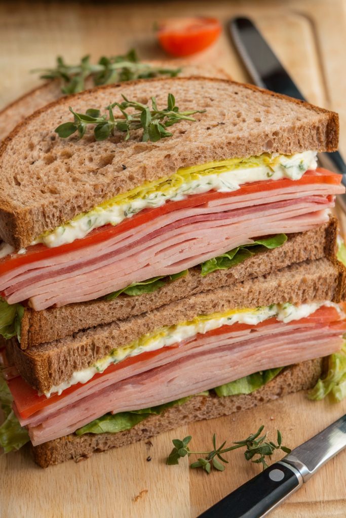 Herb-Glazed Triple-Decker Sandwich