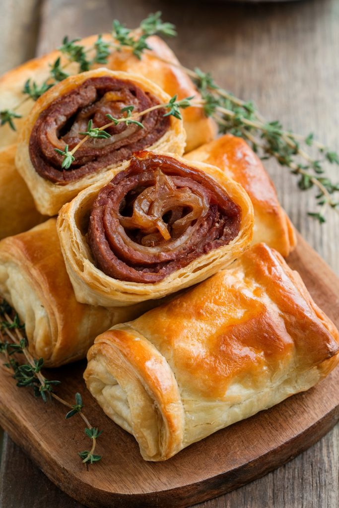 Caramelized Onion and Thyme Sausage Rolls
