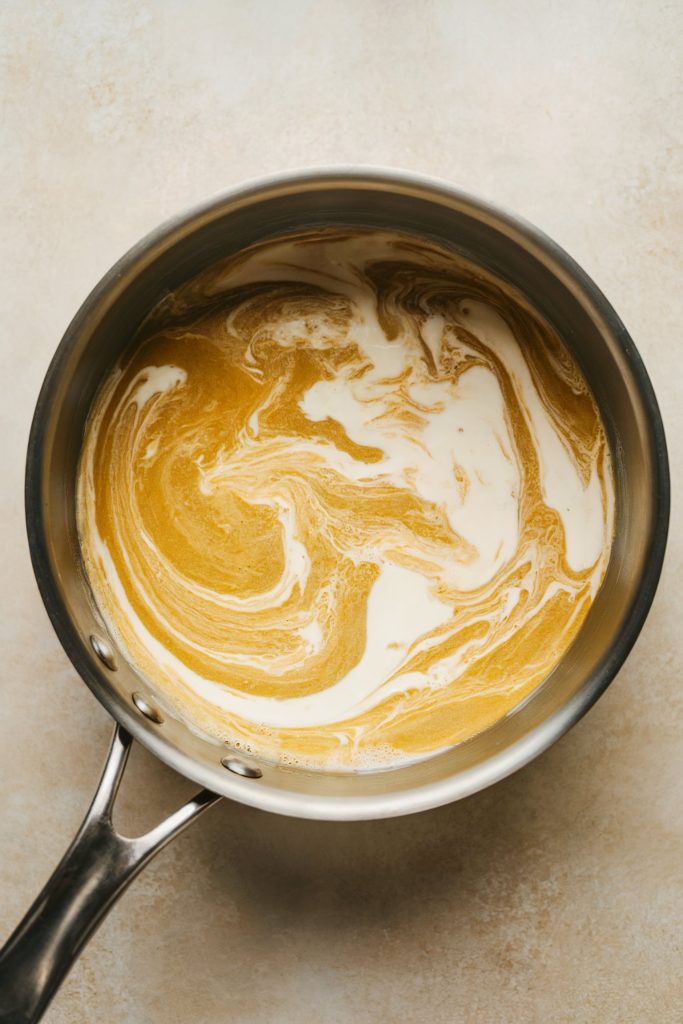 A yellow basting liquid for turkey