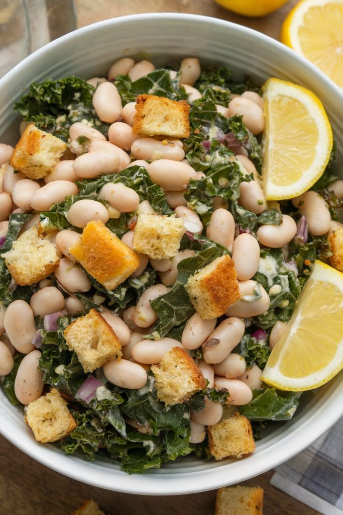 White Bean and Kale Salad With Lemon Vinaigrette