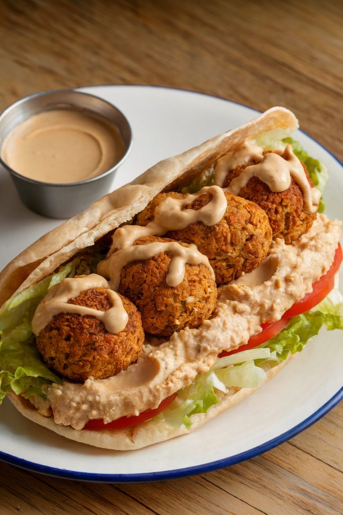 Falafel Pitas With Tahini Sauce