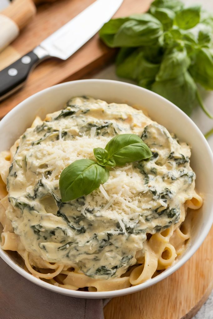Spinach and Artichoke Dip Pasta