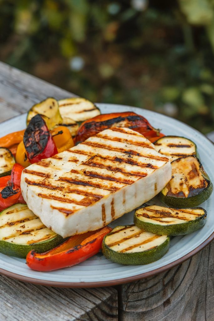 Grilled Halloumi With Roasted Vegetables