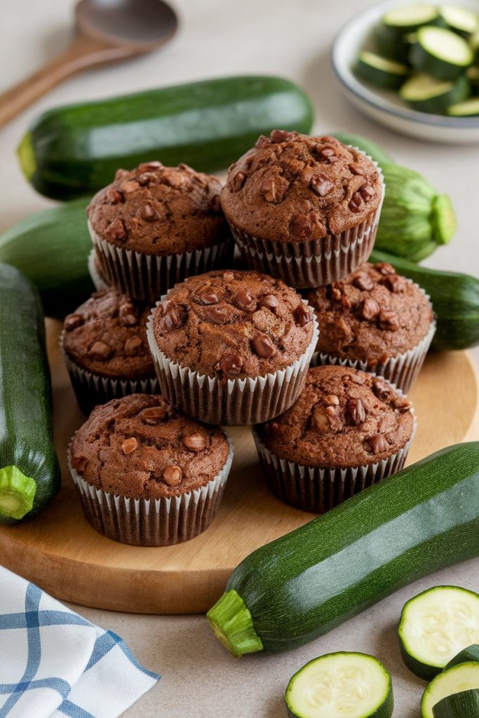 Chocolate-Zucchini Bran Muffins