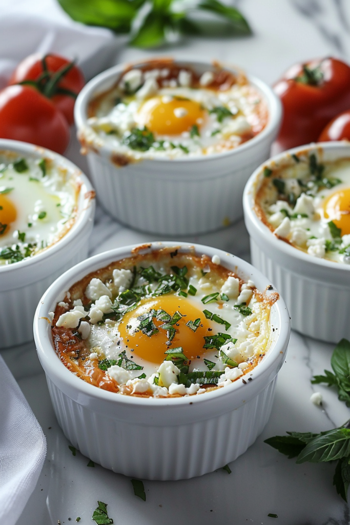 Tomato and Feta Baked Eggs