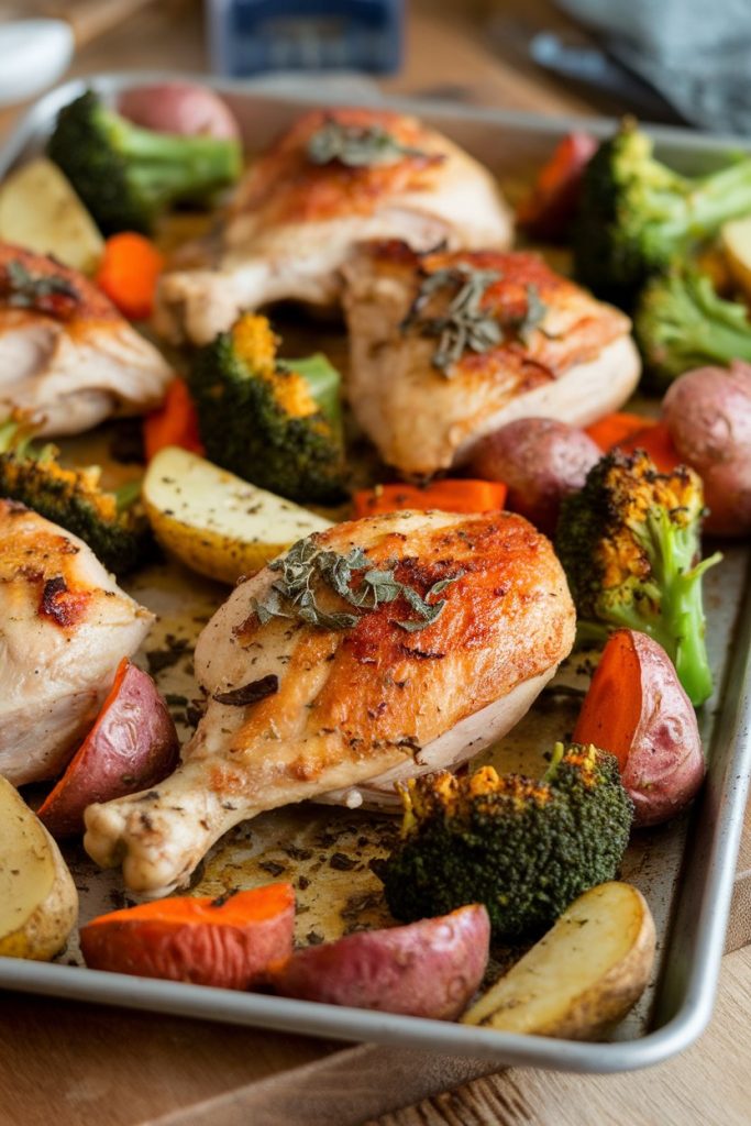 Greek Sheet Pan Chicken and Vegetables
