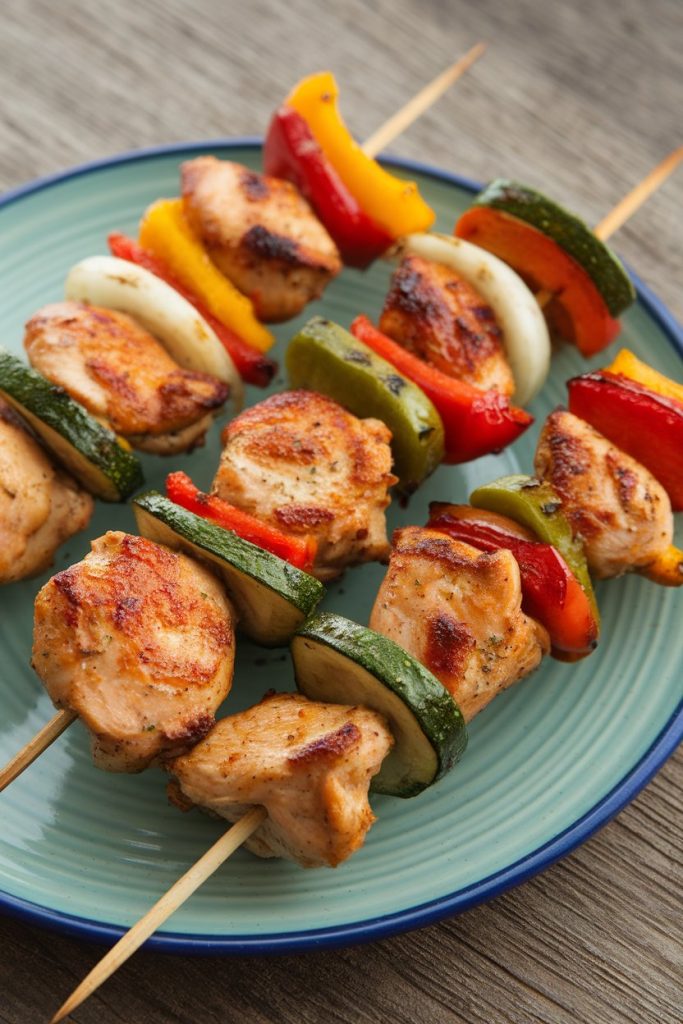 Chicken and Vegetable Skewers