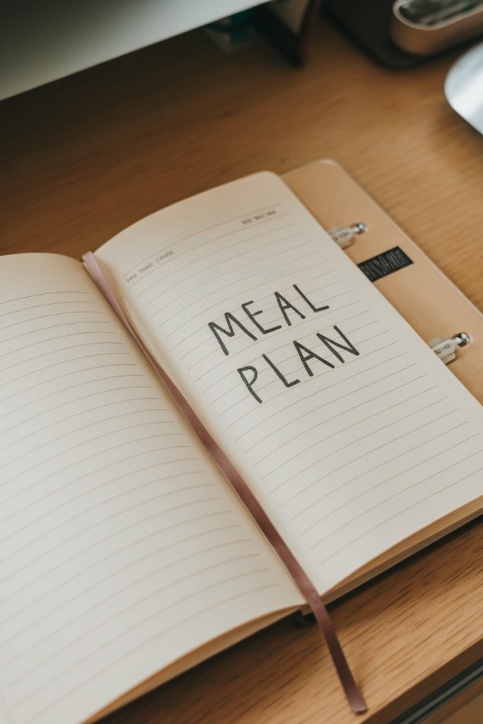 A meal plan book.