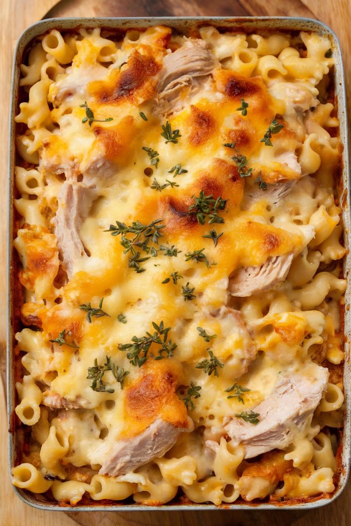 Baked Turkey and Cheese Casserole