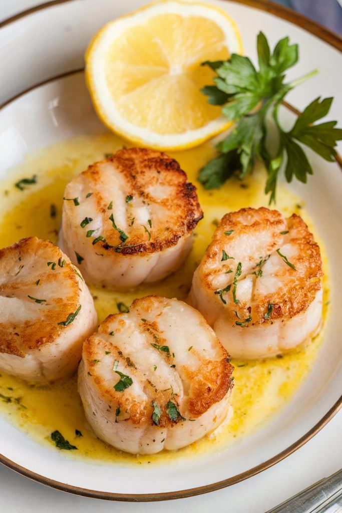 Seared Scallops with Lemon Butter