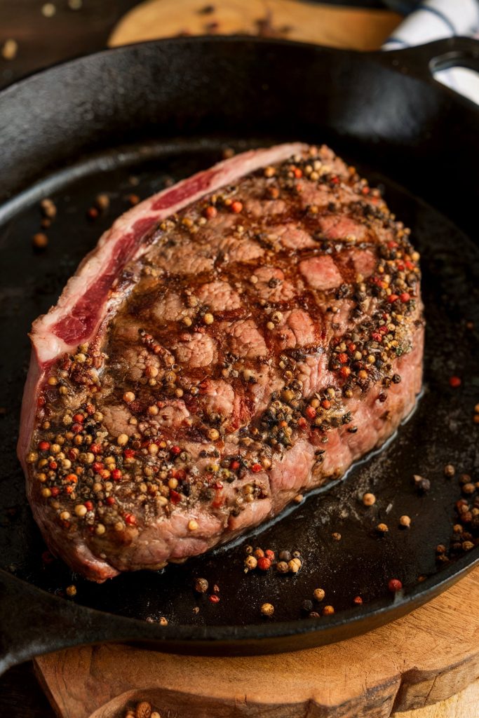Peppercorn-Crusted Flat Iron