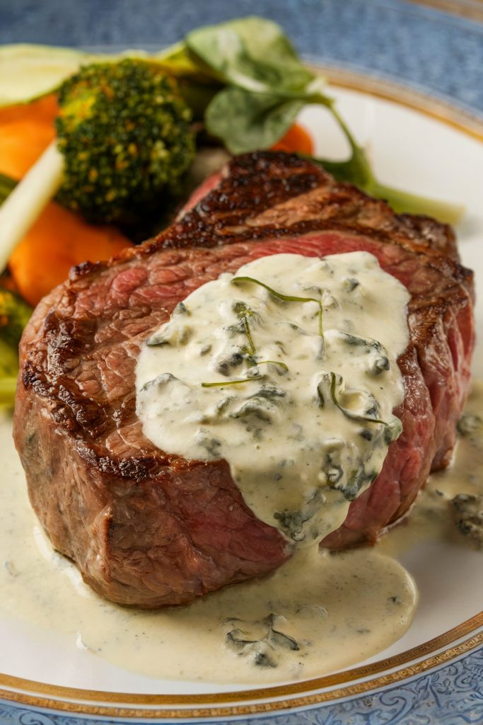 Steak with Gorgonzola Cream Sauce