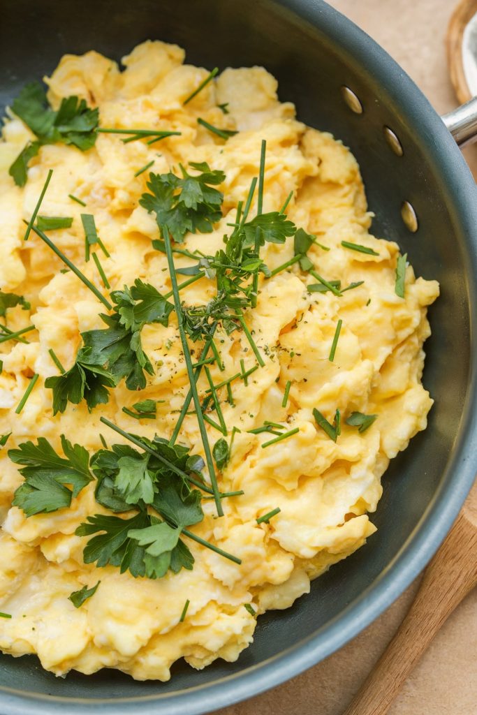 Fluffy Scrambled Eggs with Fresh Herbs