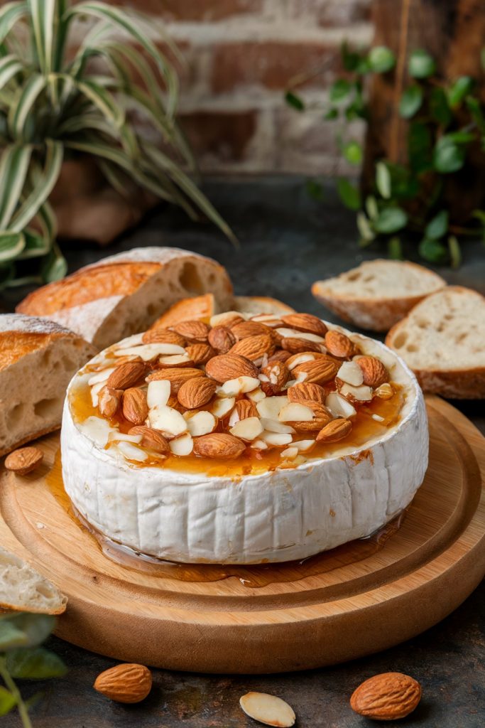 Baked Brie with Honey and Almonds