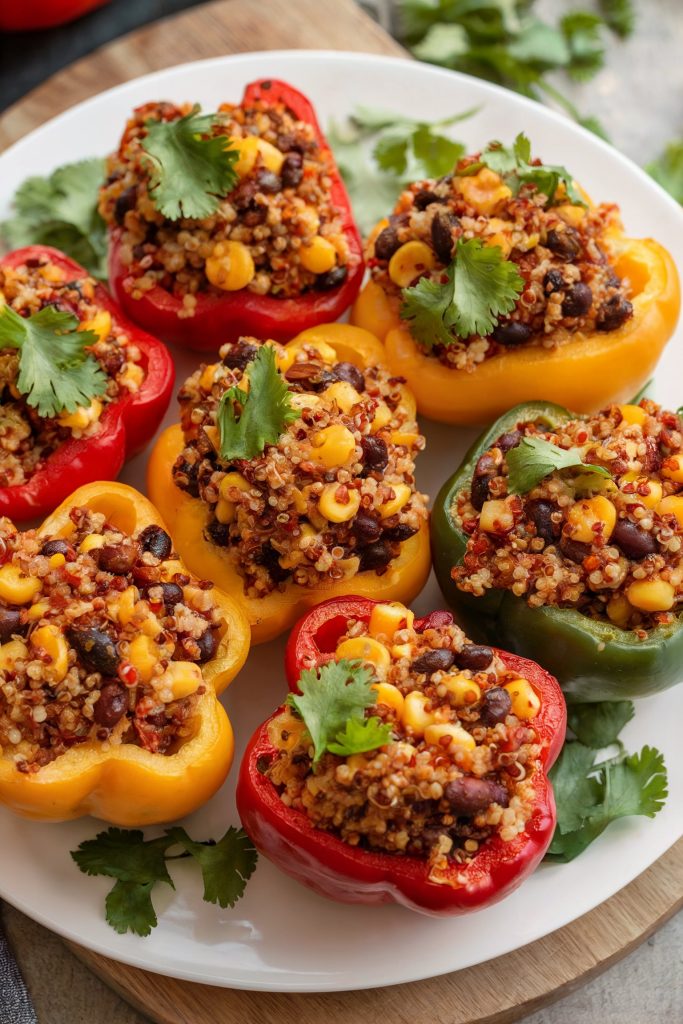 Vegetarian Stuffed Peppers with Quinoa