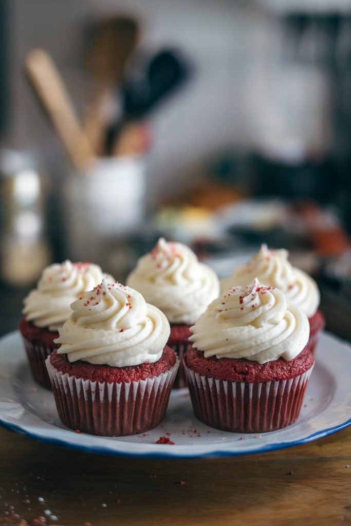 Red Velvet Cupcakes with Cream Cheese Frosting