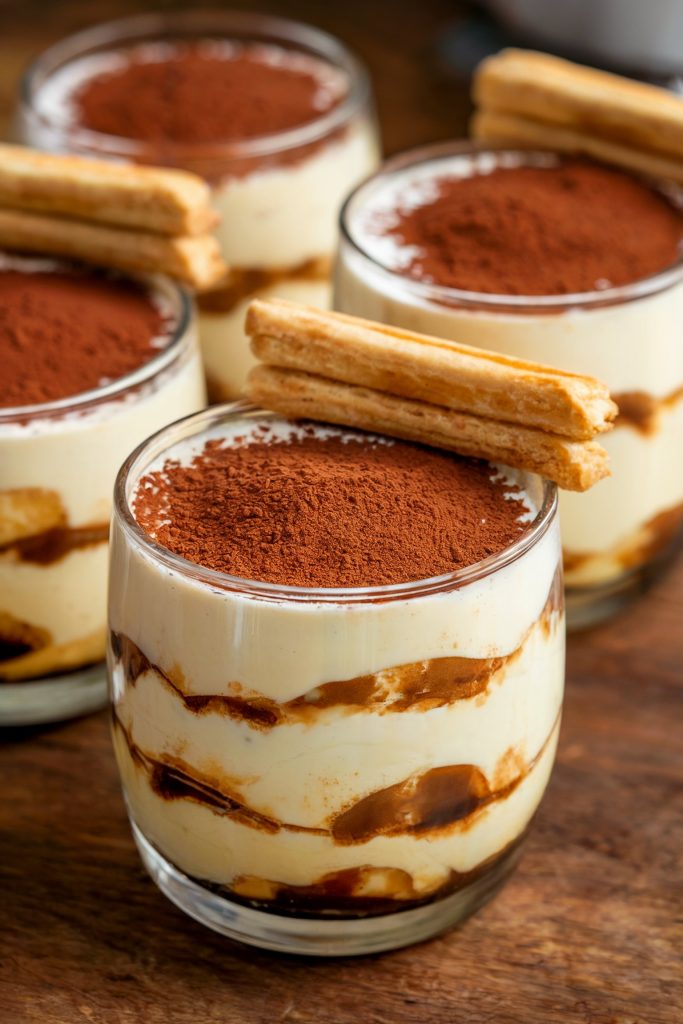 Homemade Tiramisu in Glasses