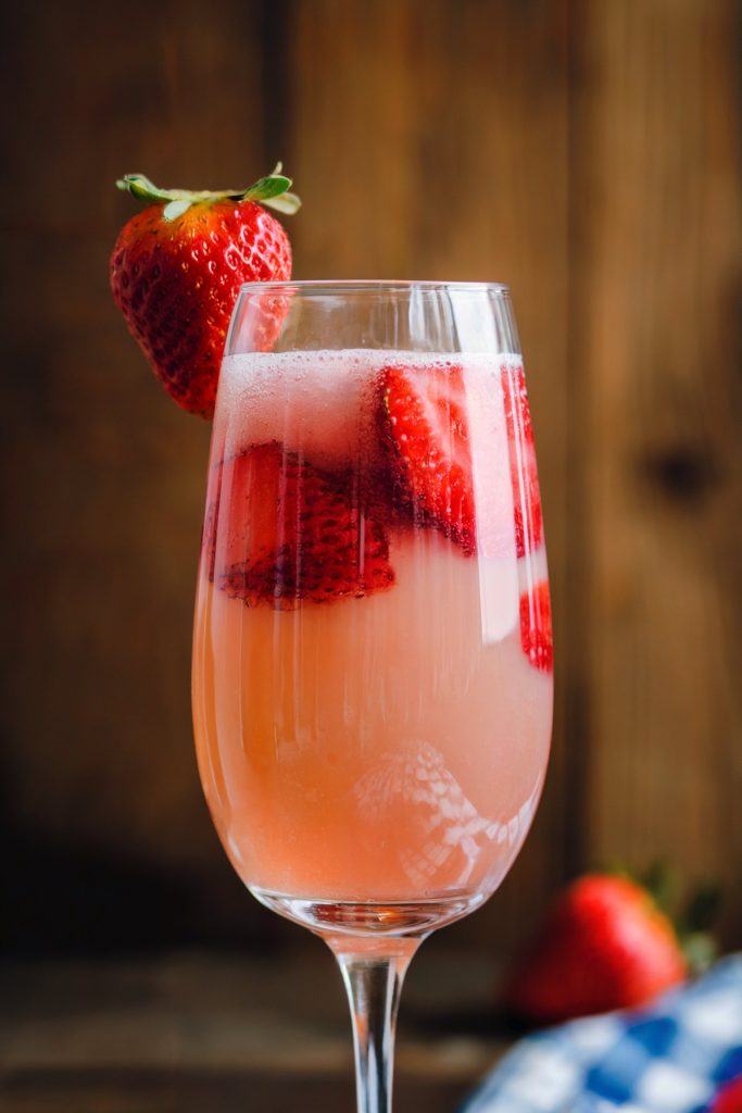 Strawberry Champagne Mimosas
