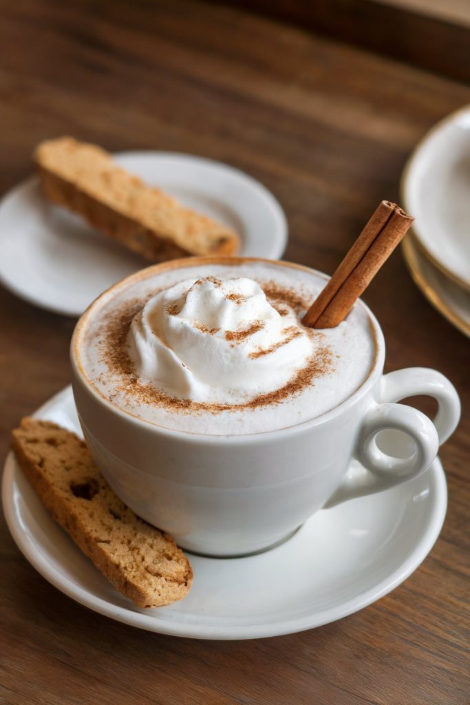 Vanilla Chai Latte with Whipped Cream