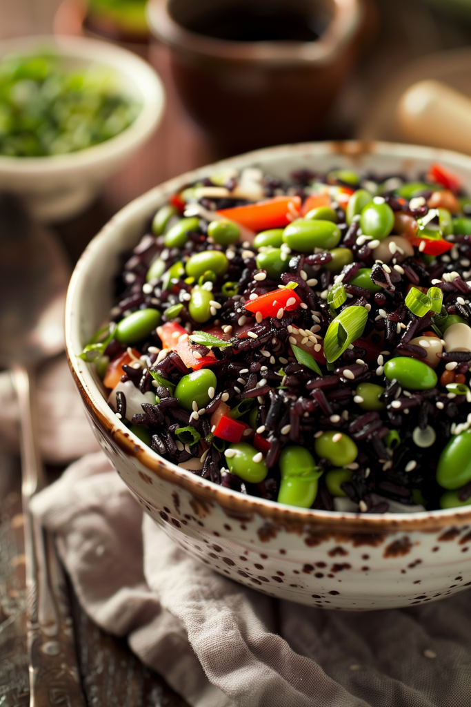Black Rice and Edamame Salad