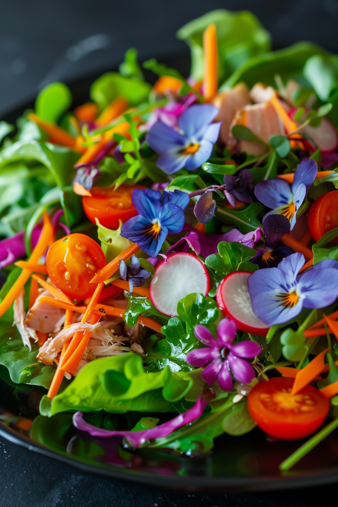 Butterfly Pea Flower and Reishi Salad