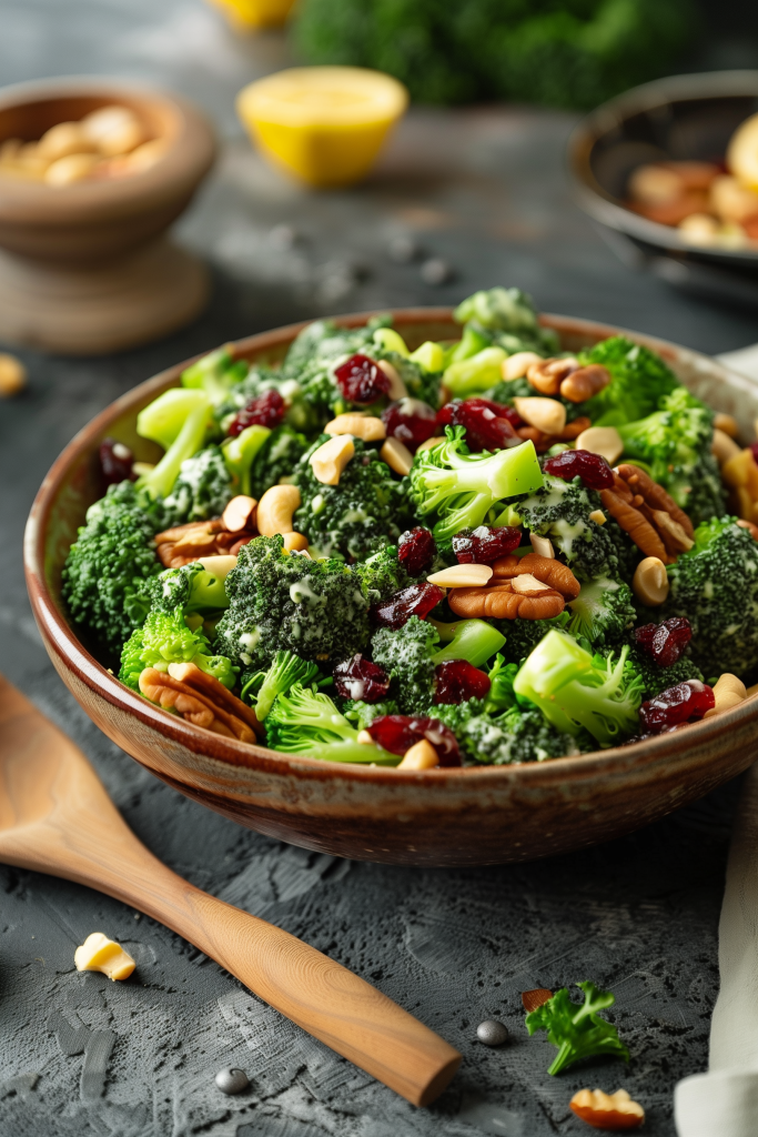 Broccoli and Cranberry Salad With Lemon Vinaigrette