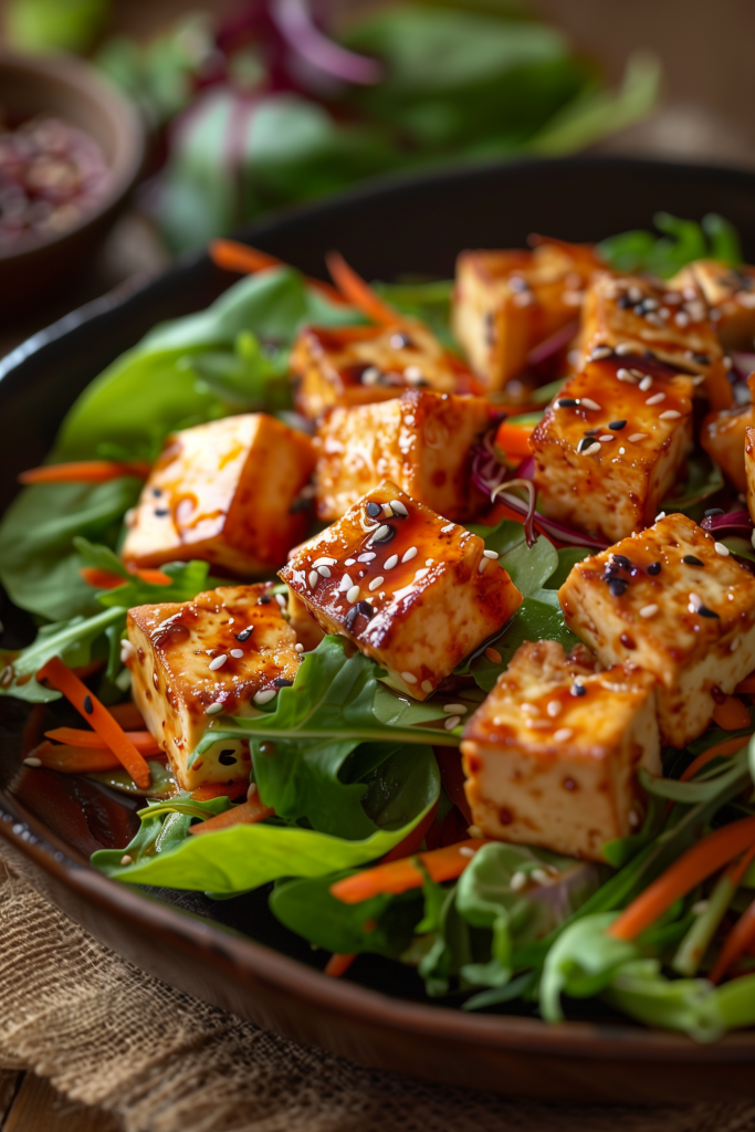Korean Tofu Salad With Sesame Vinaigrette