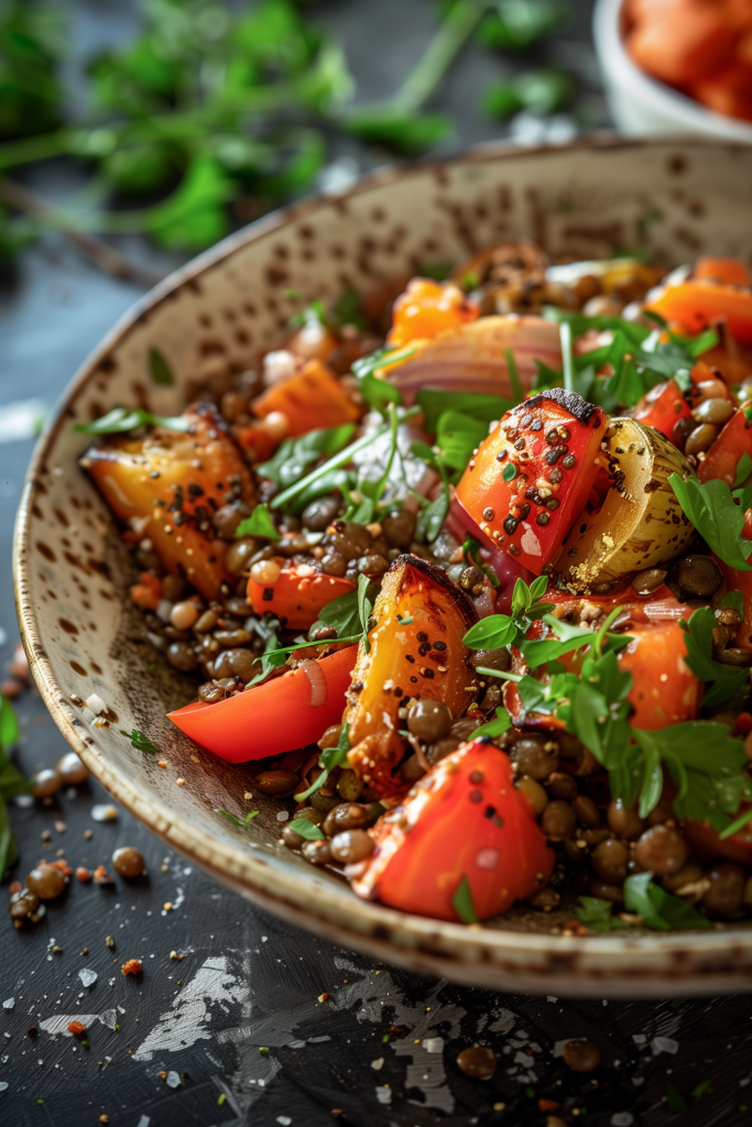 Lentil and Roasted Vegetable Salad