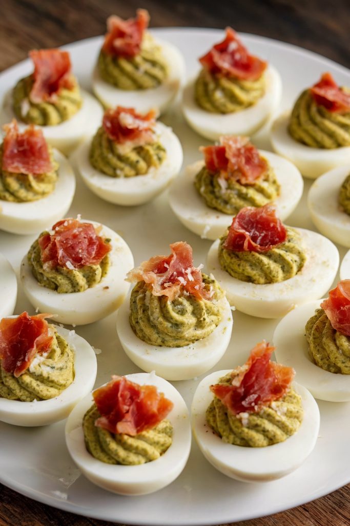 Pesto Deviled Eggs