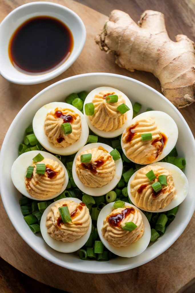 Ginger Soy Deviled Eggs