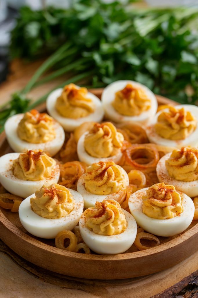 Caramelized Onion Deviled Eggs