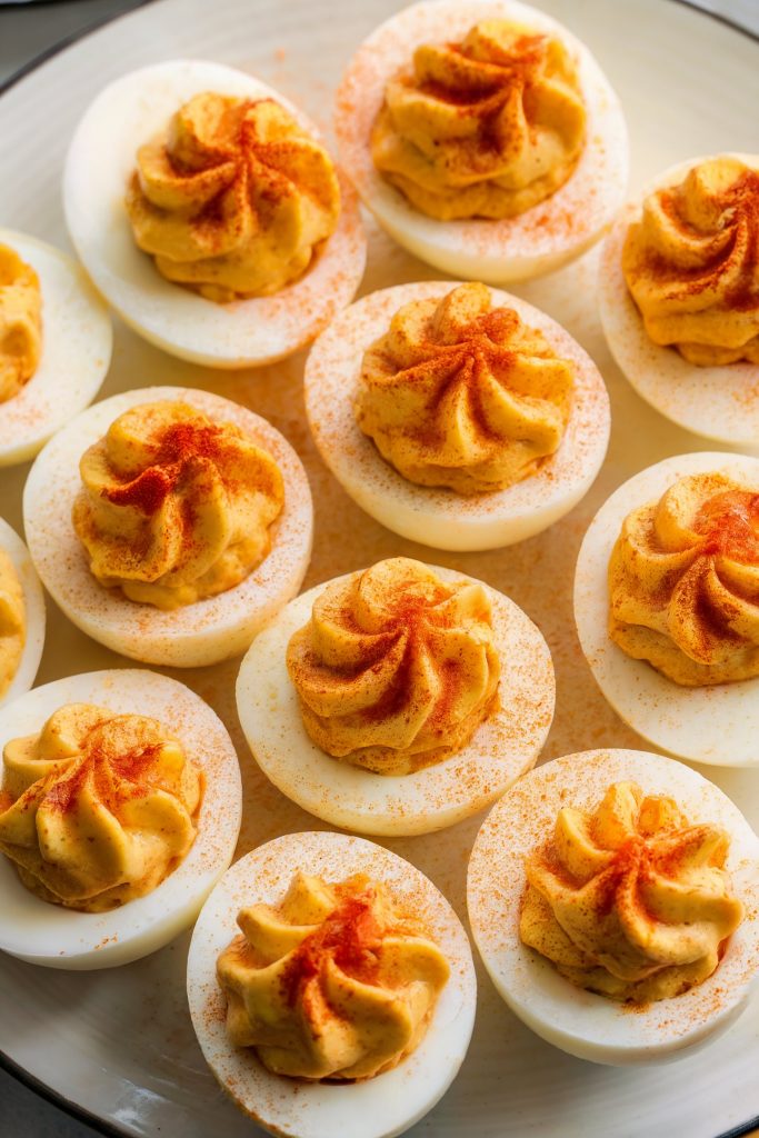 Honey Sriracha Deviled Eggs