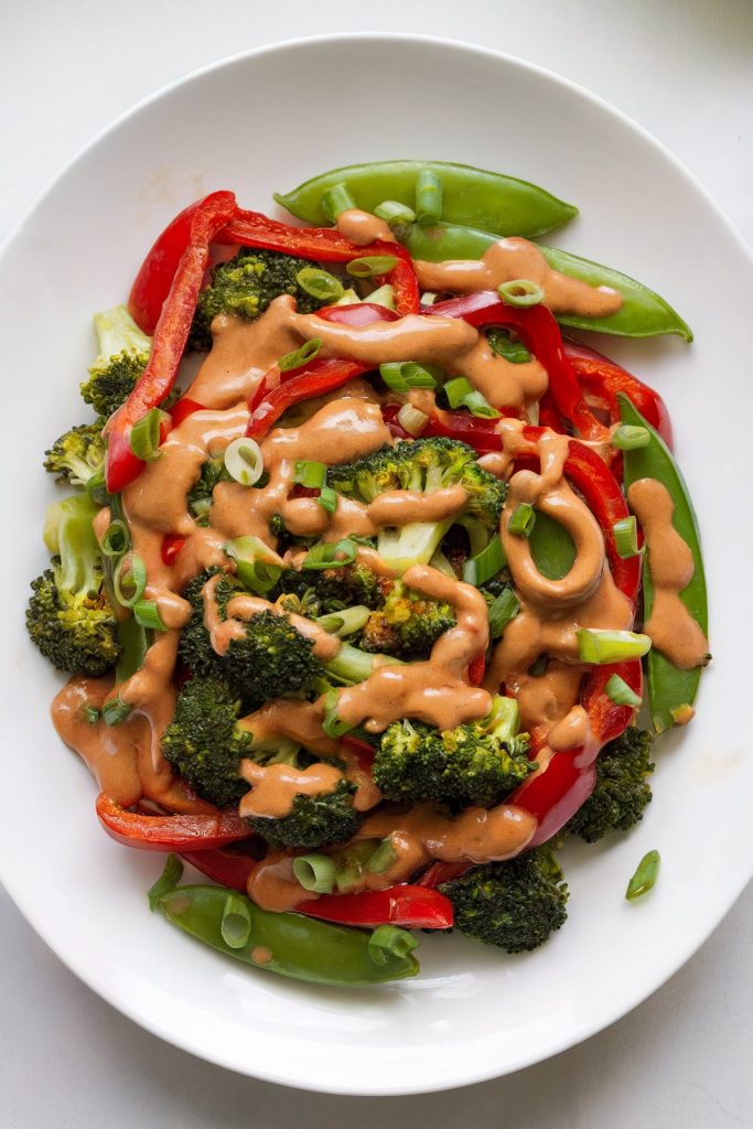 Vegetable Stir-Fry with Peanut Sauce