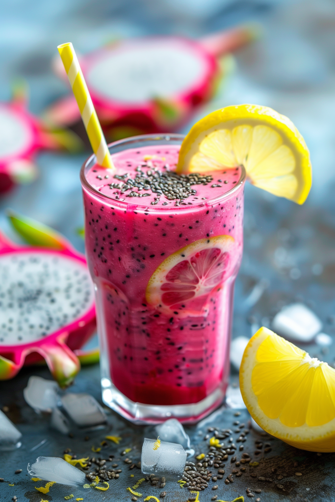Dragon Fruit and Lemon Smoothie