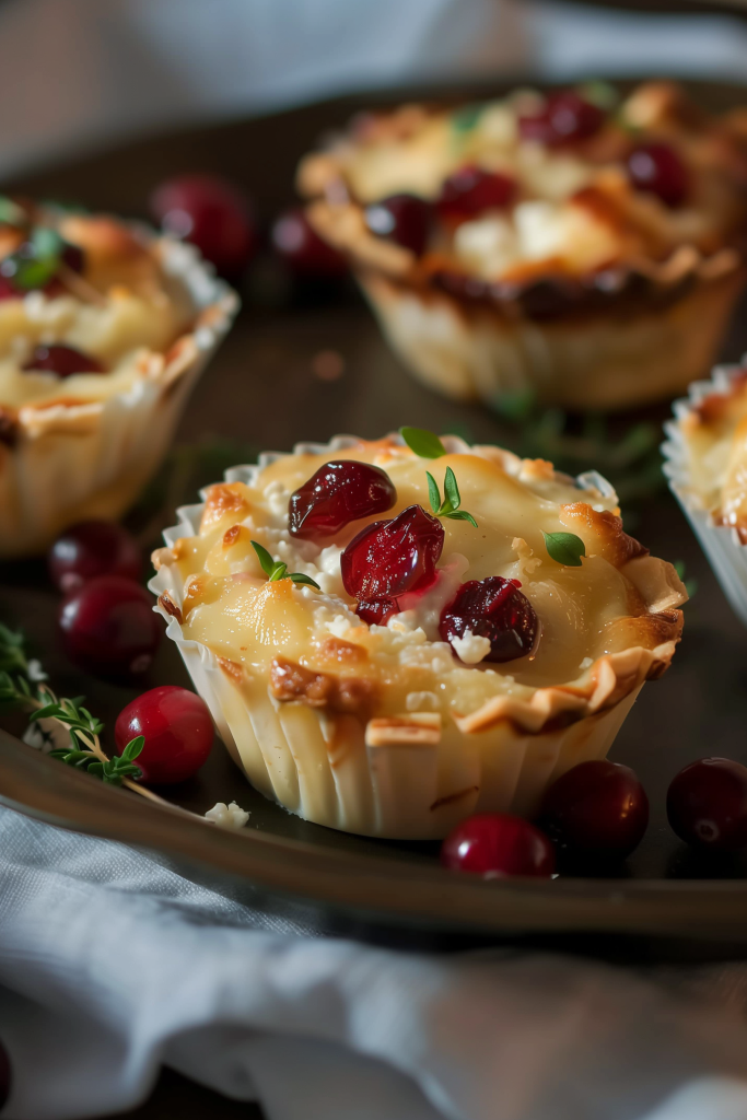 Toasted Gruyere and Cranberry Cups