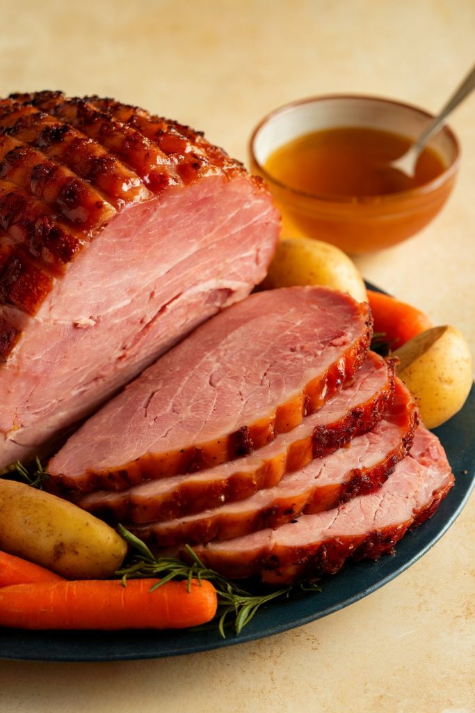 Roasted Fresh Ham With Cider Glaze