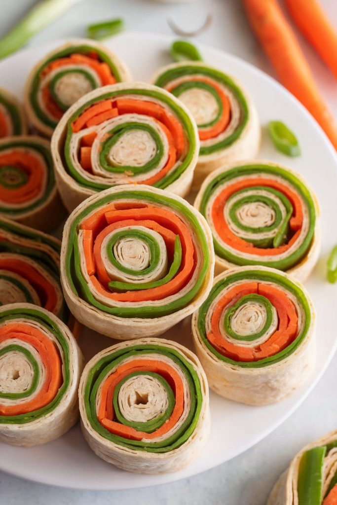 Rainbow Veggie Pinwheels