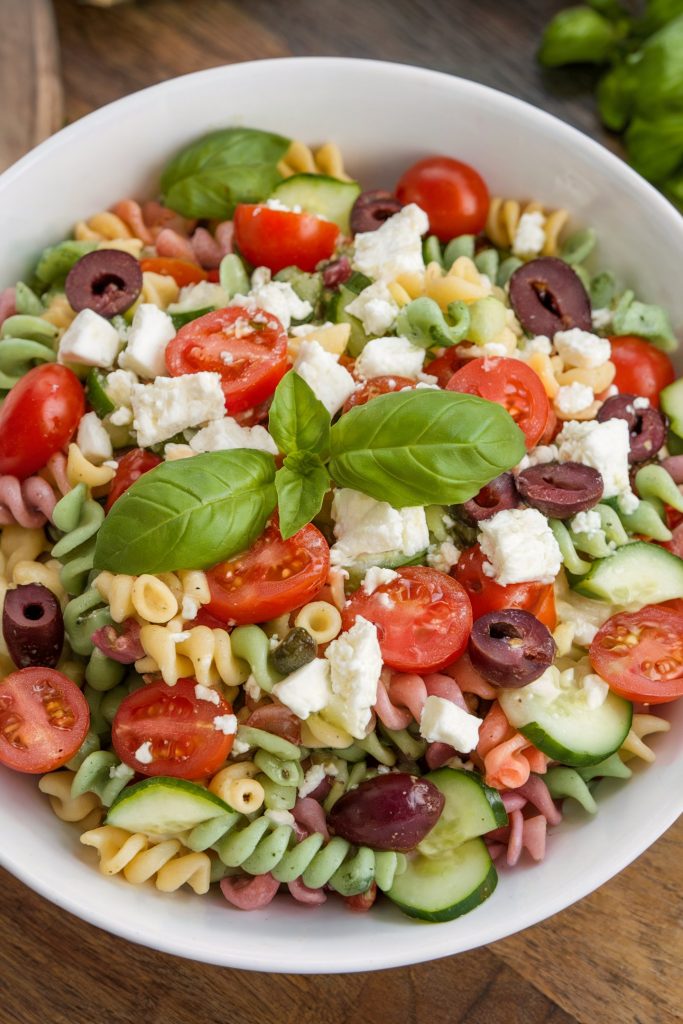 Pasta Salad with Veggies and Cheese