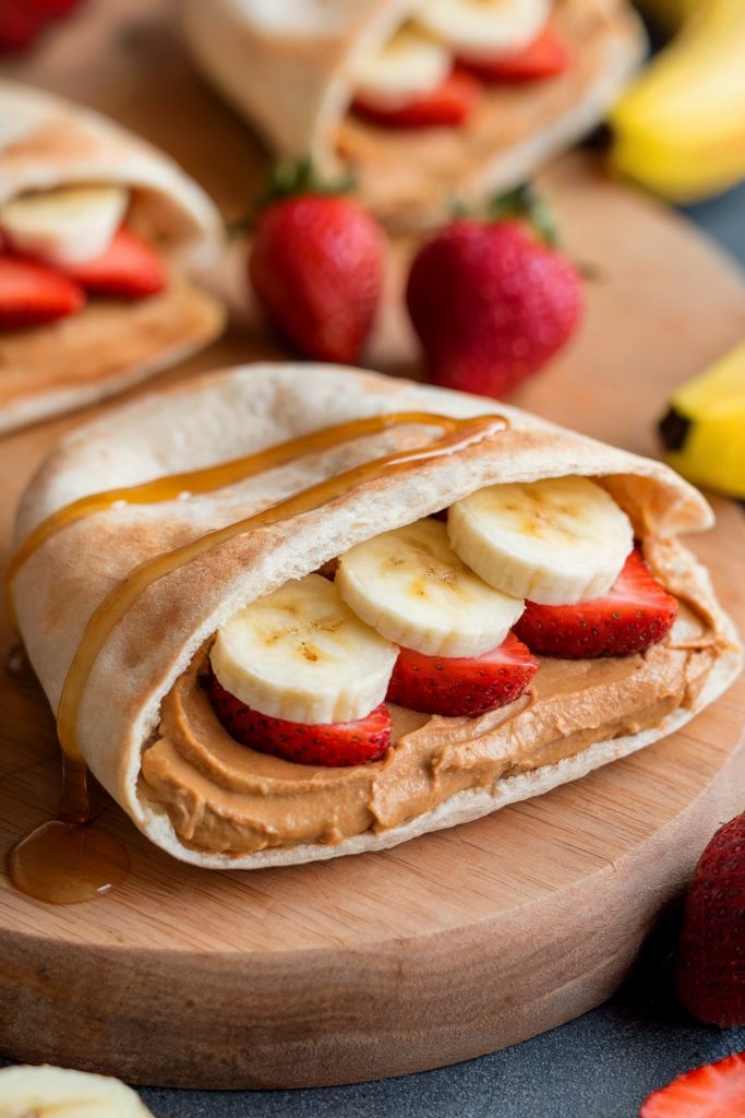Fruity Peanut Butter Pitas