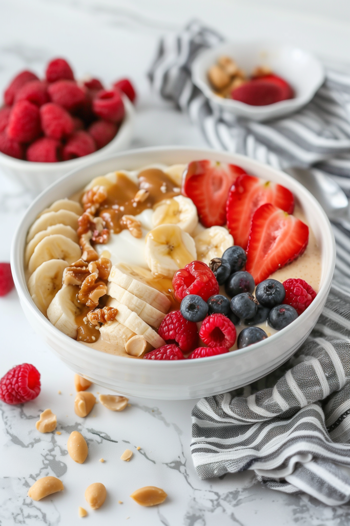 Peanut Butter and Greek Yogurt Keto Protein Bowl