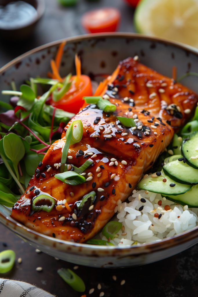 Miso Glazed Salmon Bowl