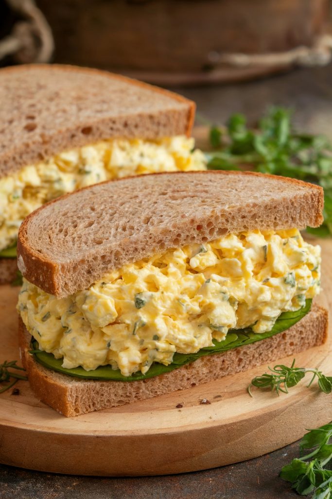 Egg Salad with Low-Sodium Mayo on Whole Wheat Bread