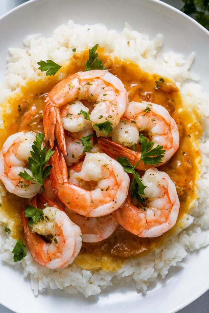 Garlic Butter Shrimp with White Rice