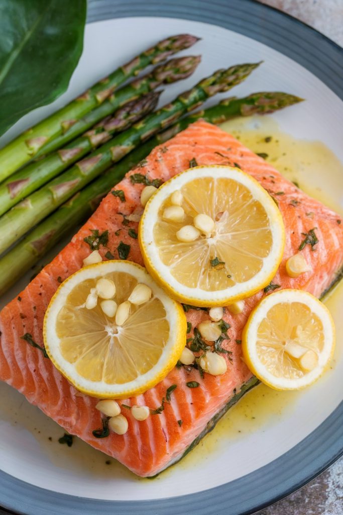  Lemon Garlic Salmon with Asparagus