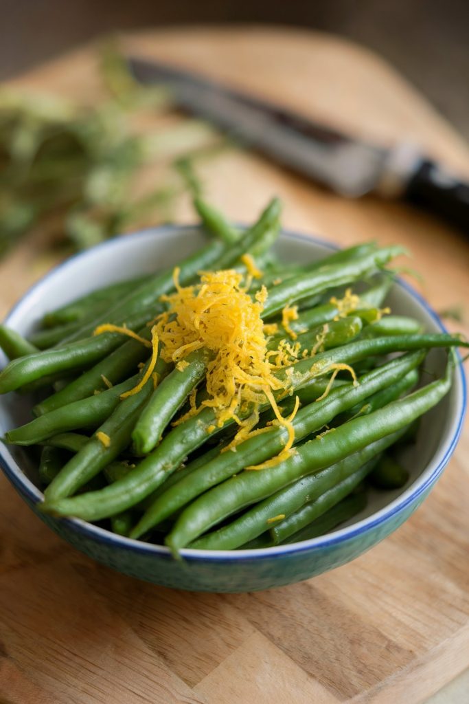Steamed Green Beans with Lemon Zest