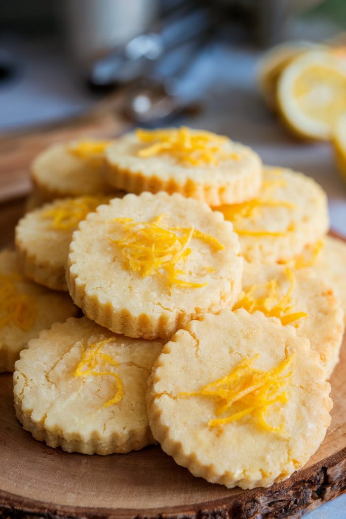 Lemon Zest Shortbread Cookies