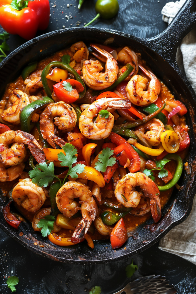 Fajita-Style Shrimp and Grits